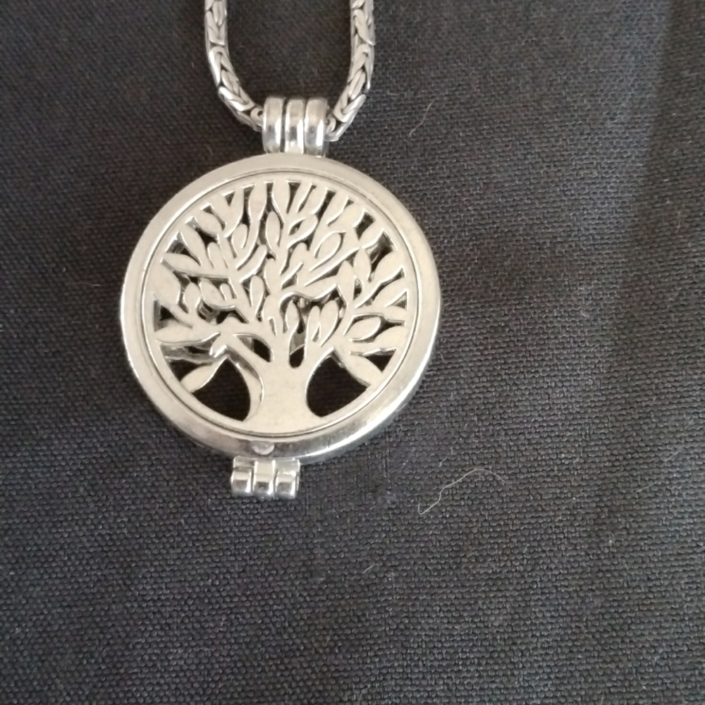 COPY - Silver Tree of Life locket on 18 inch chain
